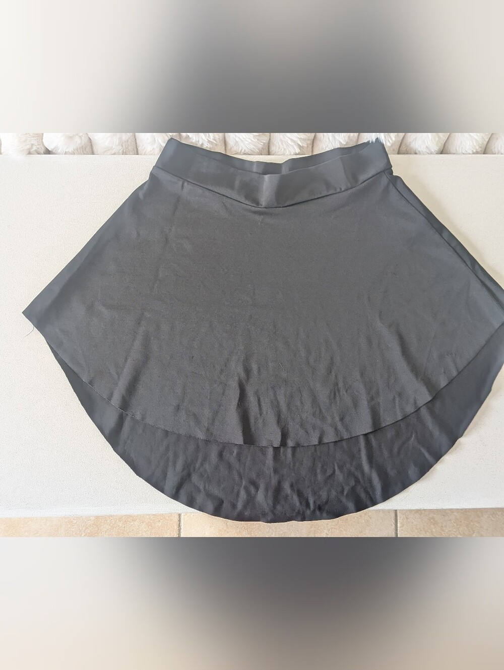 So Danca Active Black High-Low Pull-On Dance Skirt - Adult Small